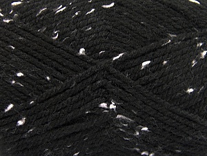 Acacia Yarns Nimbus Tweed Yarn 10008 Black with White