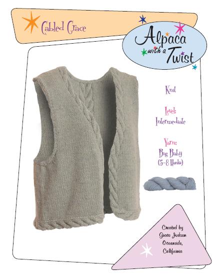 Alpaca With a Twist Cable Grace Pattern - As seen in Knitters Magazine!