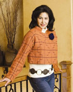 Andean Inspired Knits Short Asymmetrical Jacket and Flower Pin Kit