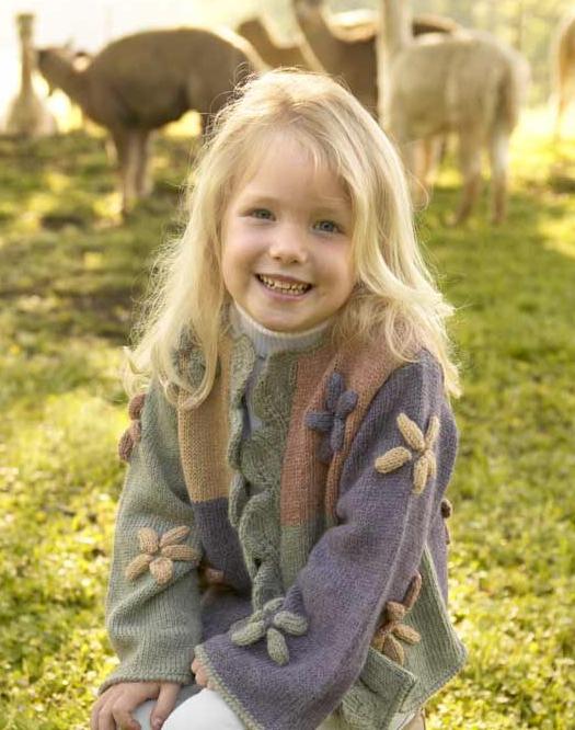 Alpaca Yarn Company Country Flowers Cardigan Kit