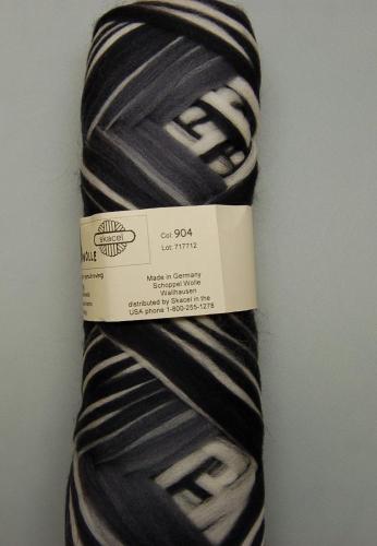 Schoppel Wolle (Artfelt) Pencil Roving in Colorway 1508 (904) Stormy Skies