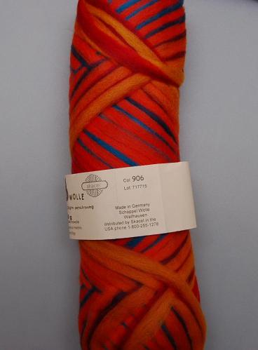 Schoppel Wolle (Artfelt) Pencil Roving in Colorway 1702 (906) Rich Jewels