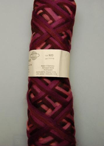 Schoppel Wolle (Artfelt) Pencil Roving in Colorway 1872 (920) Plum Sauce