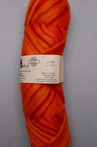 Schoppel Wolle (Artfelt) Pencil Roving in Colorway 1873 (922) Orange Ya Happy