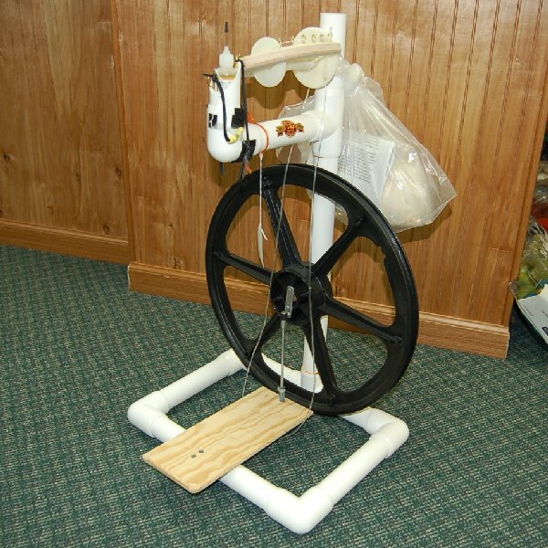 Babes Fiber Garden Production Spinning Wheel Machine White Double Treadle