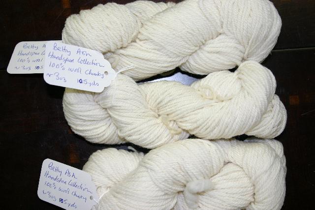 Hand Spun 2-ply Chunky Wool from the Betty Ash Collection 3 oz 105 yds