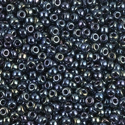 8-456 - 8/0 Gunmetal Iris Miyuki Seed Bead - 10 grams