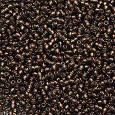 8/0 Black Diamond Copper Lined Seed Bead - 10 grams