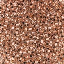 8/0 Copper Lined Crystal Seed Bead - 10 grams
