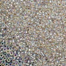 8/0 Silver Lined Crystal Seed Bead - 10 grams