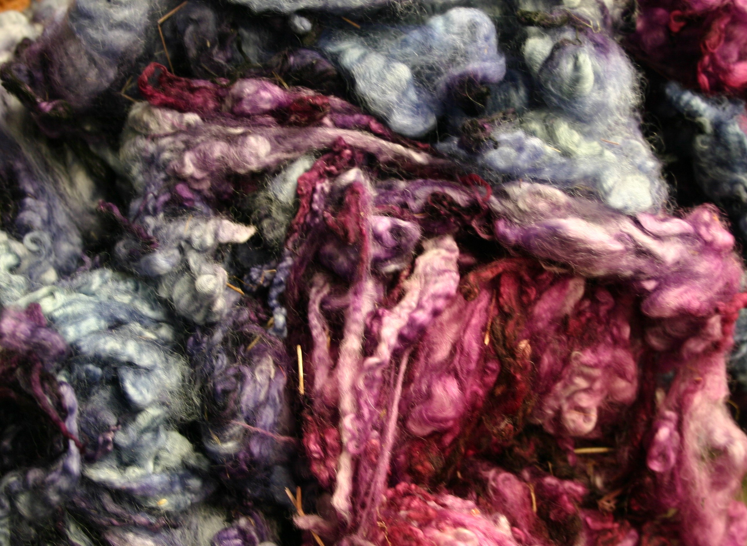 Wensleydale Blends Domestic Wool - 1 oz - Hand-Dyed in Jewel Tones