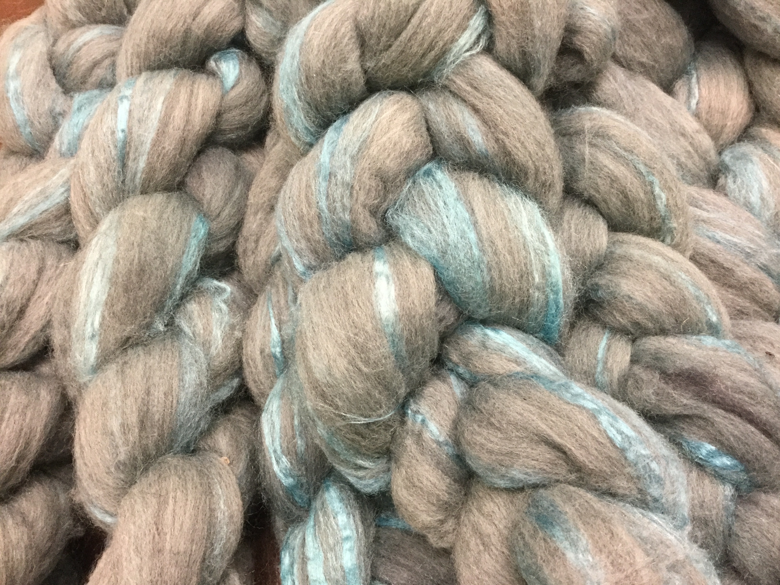 70/30 Merino Top & Silk Blend Dyed and Undyed by Bewitching Fibers - 115 g (4.0 oz) Riptide