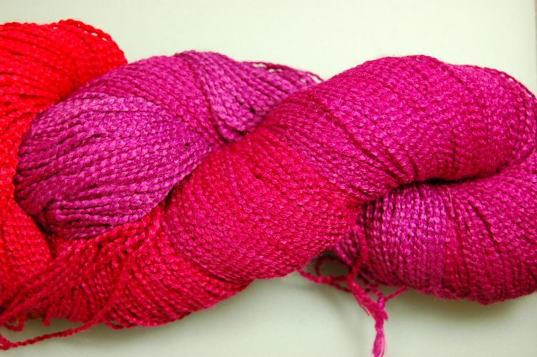 Blue Heron Beaded Rayon Yarn - Raspberry