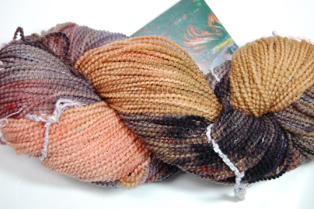 Blue Heron Beaded Wool Yarn in Colorway Copper