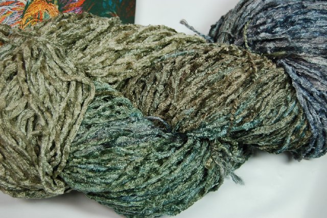 Blue Heron Yarns Bulky Rayon Chenille Yarn Colorway Sage