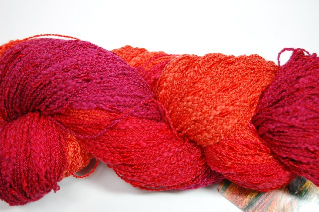 Blue Heron Cotton Rayon Seed Yarn in Colorway Tulip