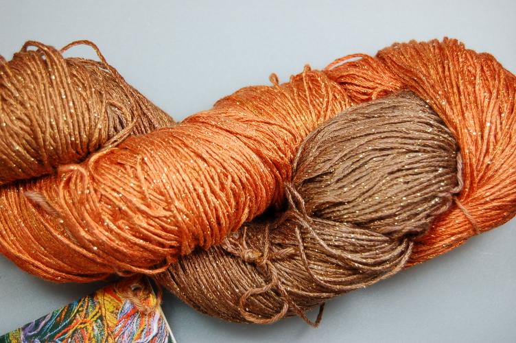 Blue Heron Rayon Metallic Yarn - Pumpkin Pie wi...