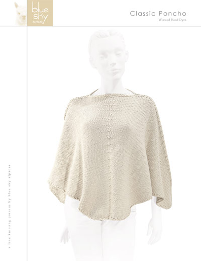 Blue Sky Alpacas Classic Poncho Knit Pattern