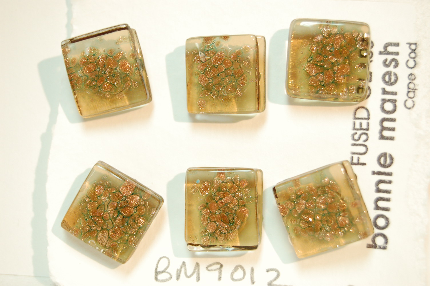 Bonnie Maresh Fused Glass Buttons - Large BM9012