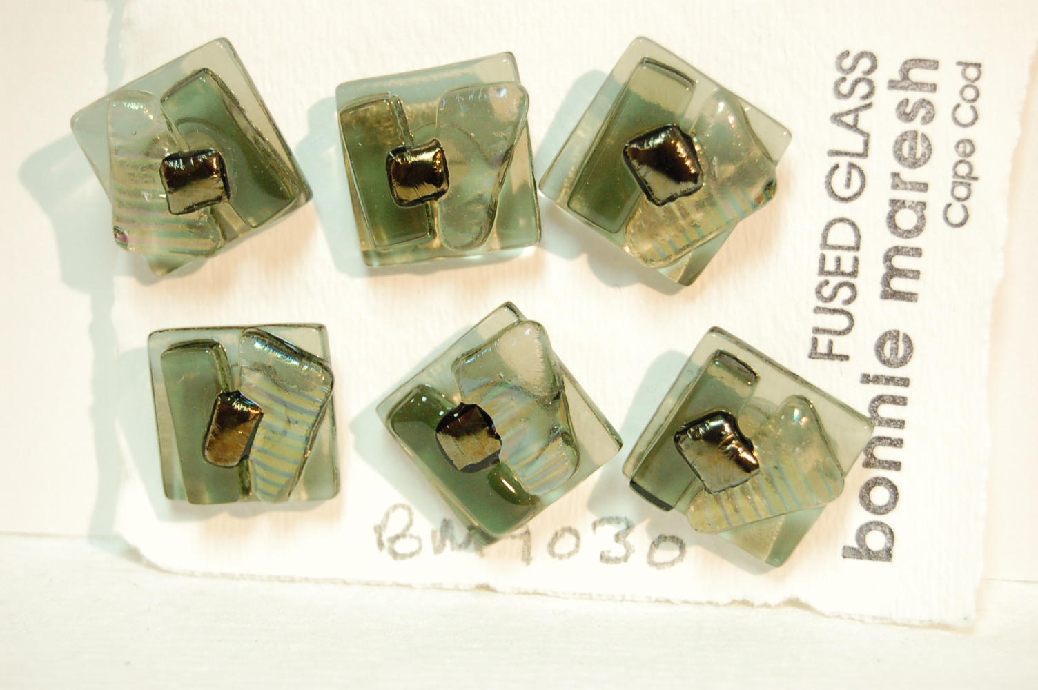 Bonnie Maresh Fused Glass Buttons - Large BM9030