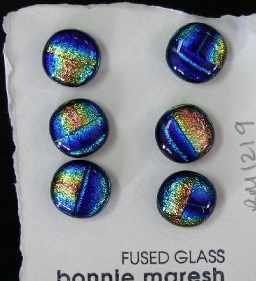 Bonnie Maresh Fused Glass Buttons - Medium BM1219