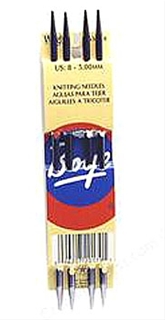 Boye 7 inch Double Point Aluminum Knitting Needle Size #8 (5 mm)