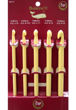 Boye 76117 Balene Crochet Hook Set, Sizes J, K, L, N, P