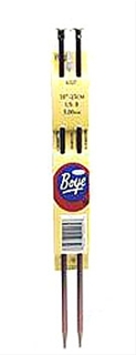 Boye 10 Inch Aluminum Single Point Needles  #8 (5 mm)