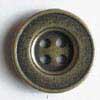 #201234 Full Metal 18mm Antique Brass Jeans Button by Dill