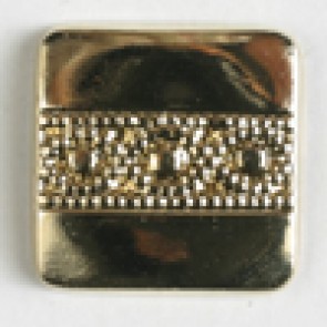 #280732 20mm (3/4 inch) Square Metal Fashion Button by Dill - Gold