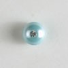 #300198 10mm (3/8 inch) Round Novelty Button with Rhinestones by Dill - Green