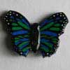 #340557 Blue/Green Butterfly Button 28mm (1 1/8 inch) by Dill #340557 Blue/Green Butterfly Button 28mm (1 1/8 inch) by Dill