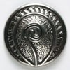 #360167 Full Metal 32mm (1 1/4 inch) Antique Silver Fiddlehead Button by Dill