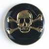 #370308 Full Metal 25mm Gold Pirate Button by Dill