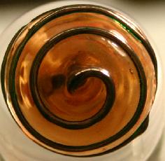 #89004220 21 mm ( 3/4 inch)  Glass Fashion Button - Dark Amber