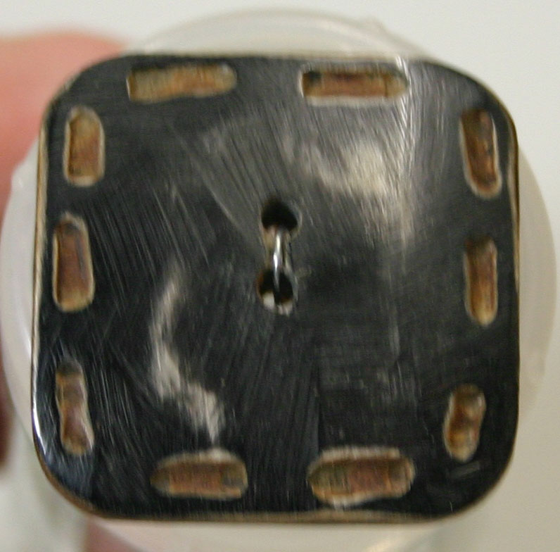 #89004244 32 mm (1 1/4 inch)  Square Bone Fashion Button - Brown