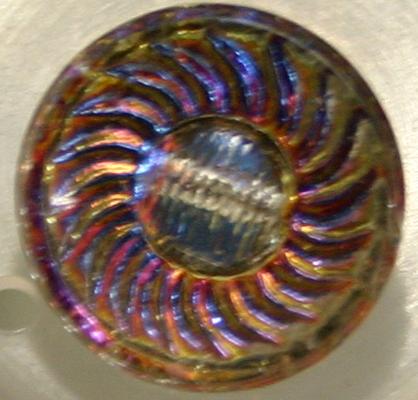 Vintage Glass Fashion Button - Mystic Topaz GD0960216 13mm ( 1/2 inch)