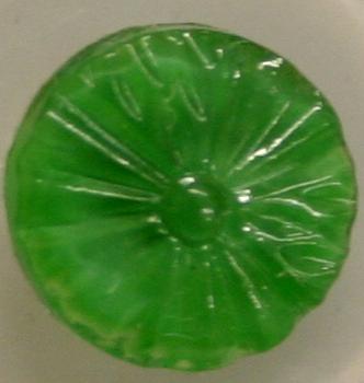 Vintage Glass Fashion Button - Green GD0960221  10mm ( 3/8 inch)