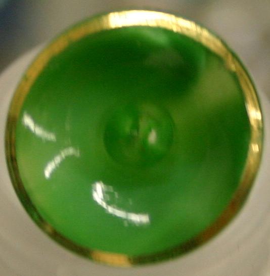Vintage Glass Fashion Button - Green GD0960235 19m ( 3/4 inch)