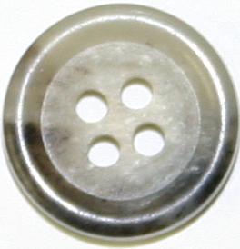 #w0150151 15mm (9/16 inch) Round Fashion Button - Gray