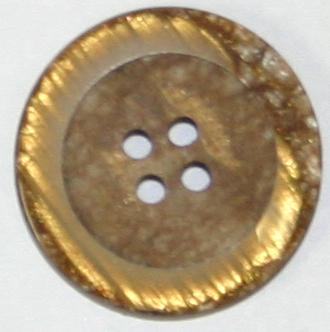#w0260143 26mm (1 inch) Round Ariel Fashion Button - Brown