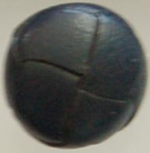 Woven Leather Button - 13 mm (1/2 inch) Fashion Button - Blue Leather