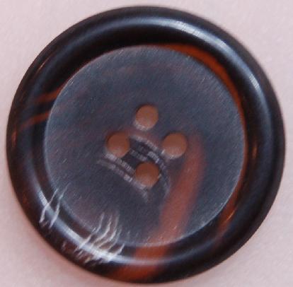 #w0920195 27mm (1 1/16 inch) Round Fashion Button - Brown