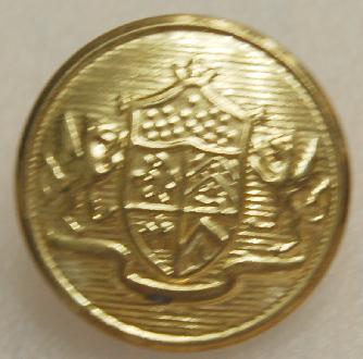 #w0920216 19mm (3/4 inch) Full Metal Fashion Button - Gold Coat of Arms