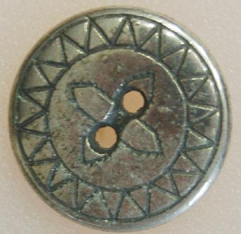 #w0920219 21mm (3/4 inch) Full Metal Fashion Button - Silver