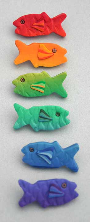 Prism Buttons Fish with Fins