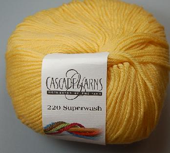 Cascade 220 Superwash Yarn  820 Lemon