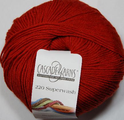 Cascade 220 Superwash Yarn  823 Burnt Orange