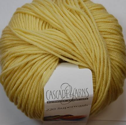 Cascade 220 Superwash Yarn  824 Yellow