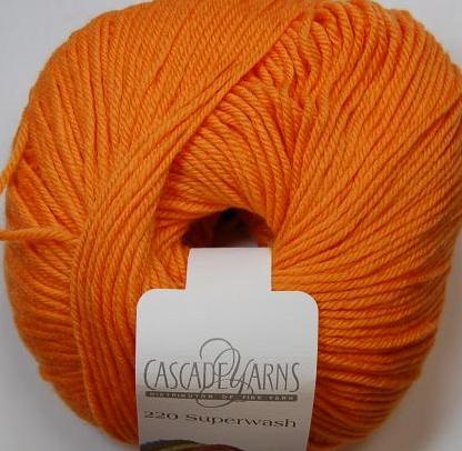 Cascade 220 Superwash Yarn  825 Orange